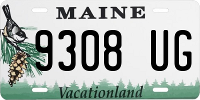 ME license plate 9308UG