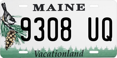 ME license plate 9308UQ
