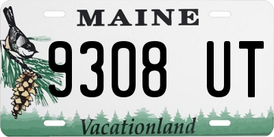 ME license plate 9308UT