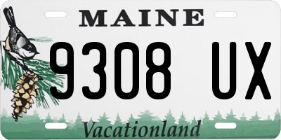ME license plate 9308UX