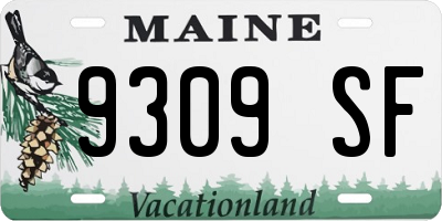 ME license plate 9309SF
