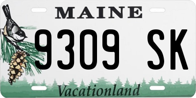 ME license plate 9309SK