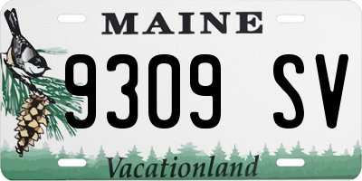 ME license plate 9309SV
