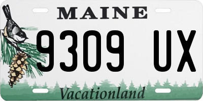 ME license plate 9309UX