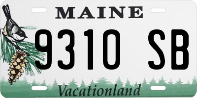 ME license plate 9310SB