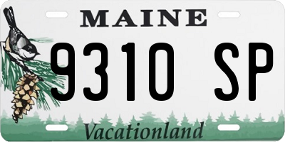 ME license plate 9310SP