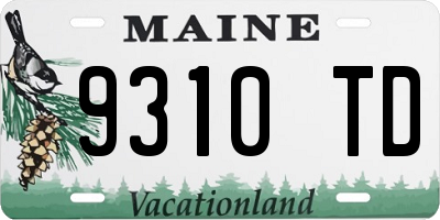 ME license plate 9310TD