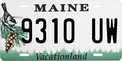 ME license plate 9310UW