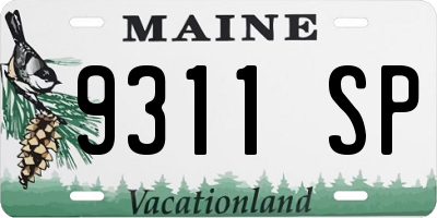 ME license plate 9311SP