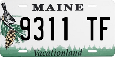 ME license plate 9311TF