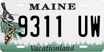 ME license plate 9311UW