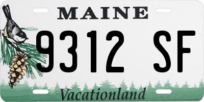 ME license plate 9312SF