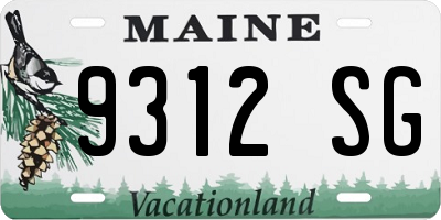 ME license plate 9312SG