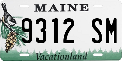 ME license plate 9312SM