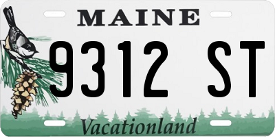 ME license plate 9312ST