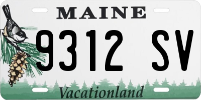 ME license plate 9312SV