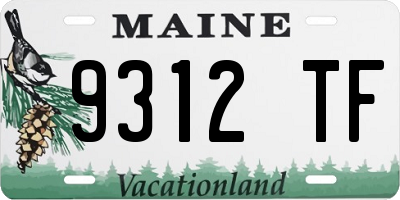 ME license plate 9312TF