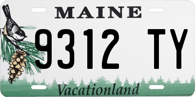 ME license plate 9312TY