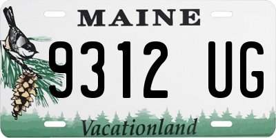 ME license plate 9312UG