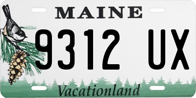 ME license plate 9312UX