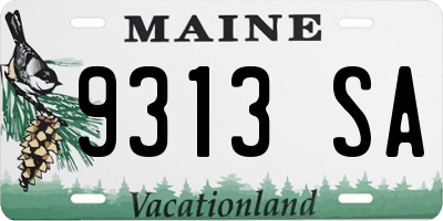 ME license plate 9313SA