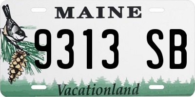 ME license plate 9313SB
