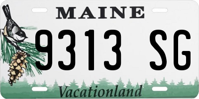 ME license plate 9313SG