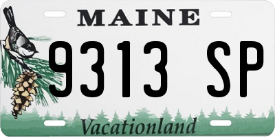 ME license plate 9313SP