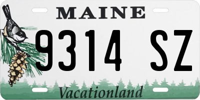 ME license plate 9314SZ