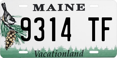 ME license plate 9314TF