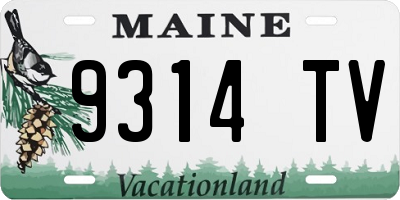ME license plate 9314TV