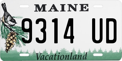 ME license plate 9314UD