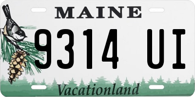 ME license plate 9314UI