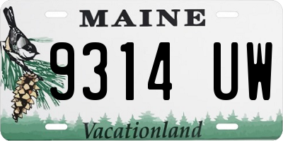 ME license plate 9314UW