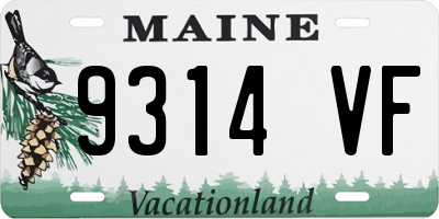 ME license plate 9314VF