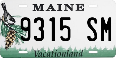ME license plate 9315SM