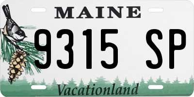 ME license plate 9315SP