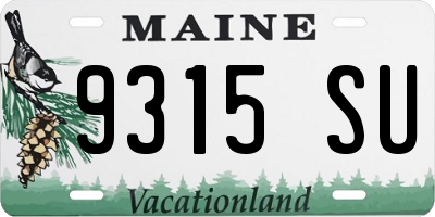 ME license plate 9315SU