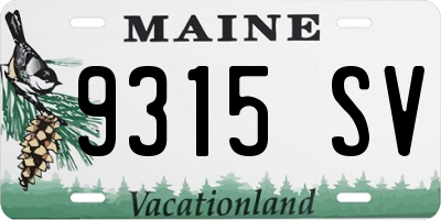 ME license plate 9315SV