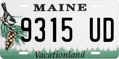 ME license plate 9315UD