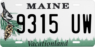 ME license plate 9315UW