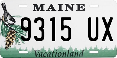 ME license plate 9315UX