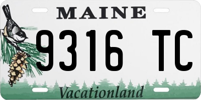 ME license plate 9316TC
