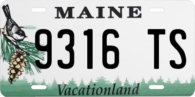ME license plate 9316TS