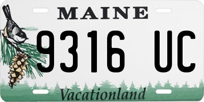 ME license plate 9316UC