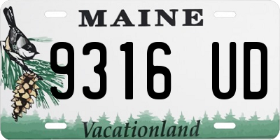 ME license plate 9316UD