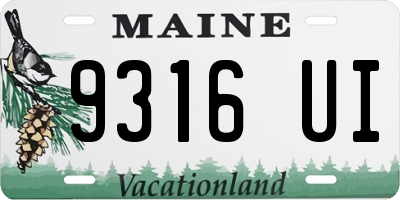 ME license plate 9316UI