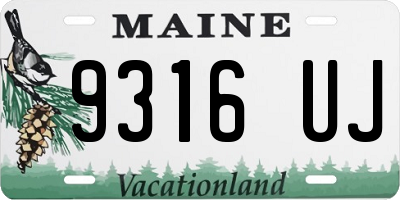 ME license plate 9316UJ