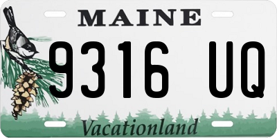 ME license plate 9316UQ