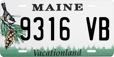 ME license plate 9316VB